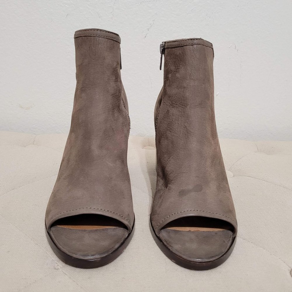 frye peep toe booties